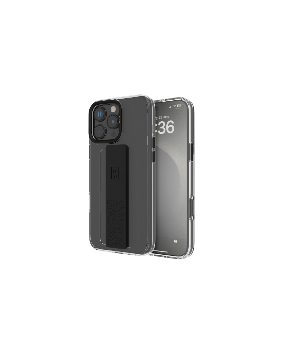 Levelo Graphia IMD Silicone Grip Case For iPhone 16 Pro Max / 16 Pro - Black