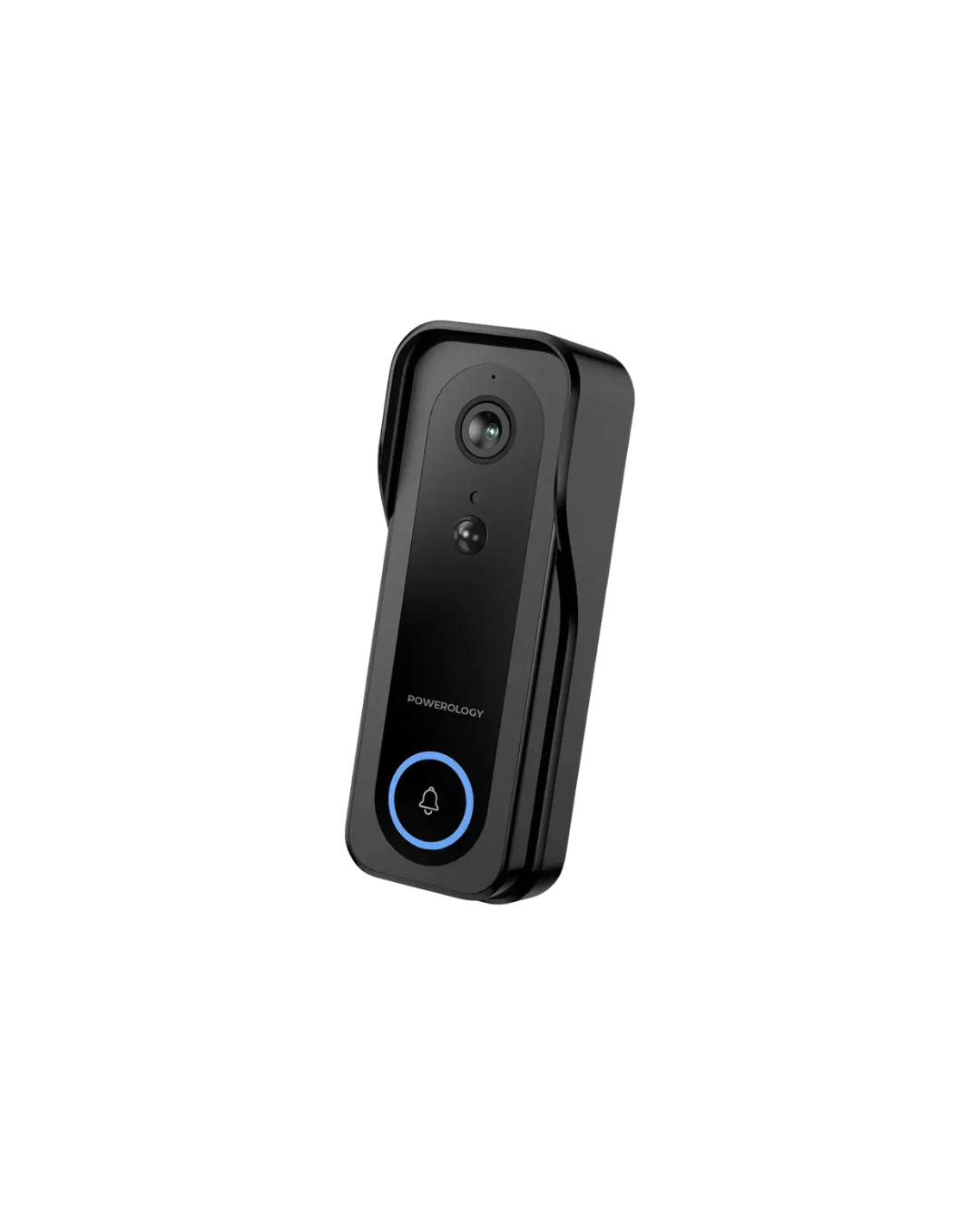 Powerology IP65 265GB 3MP Infrared Smart Camera Doorbell 5200mAh with Voice - Black