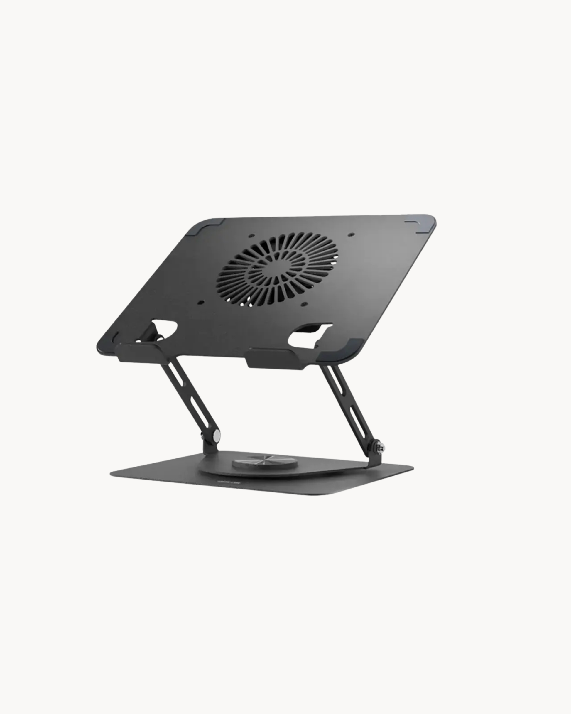 Green Lion Adjustable Laptop Stand with Cooling Fan - Black