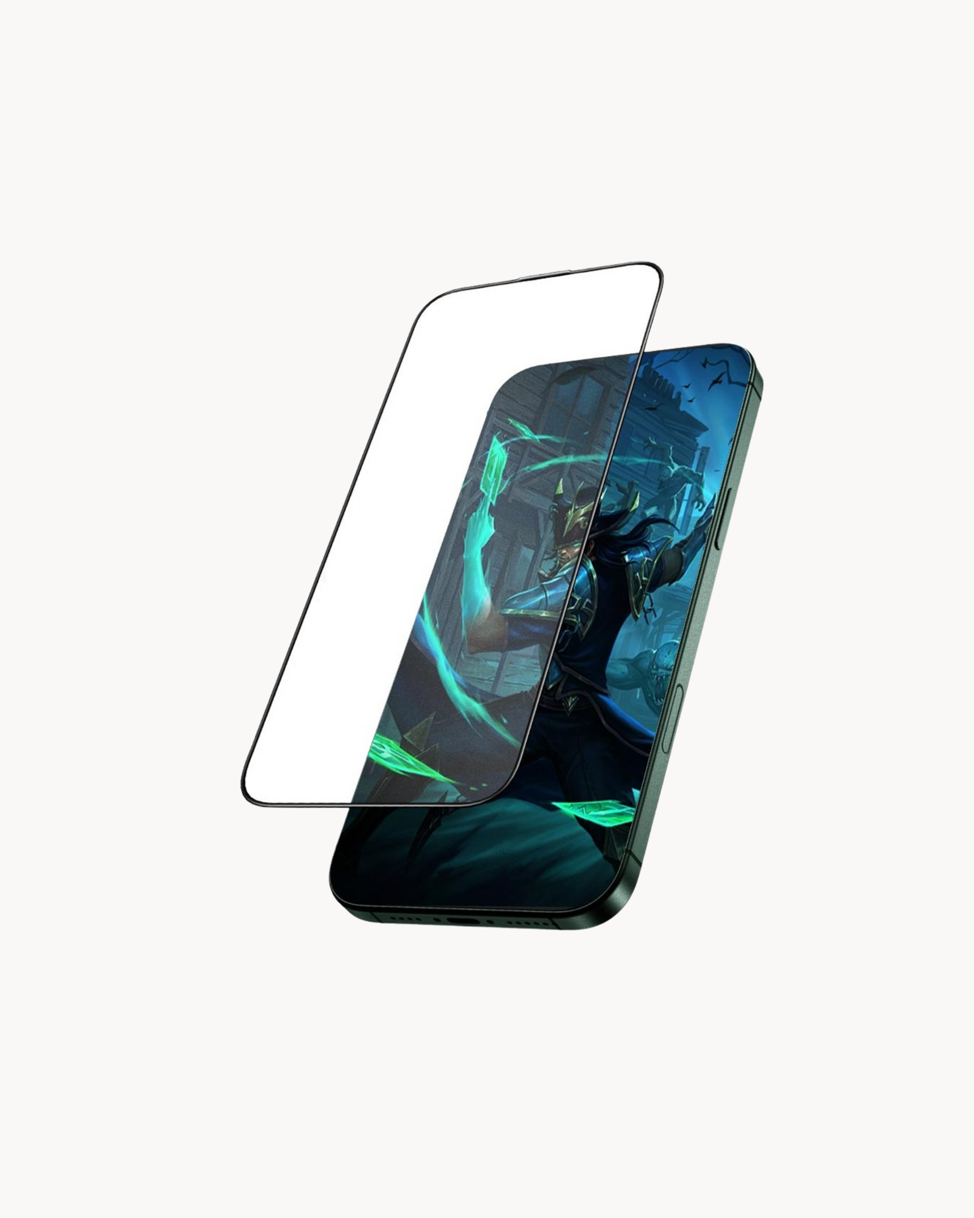 Green Lion 9H Steve Matte Privacy Glass Protector for iPhone 16  Pro/16 Pro Max - Black