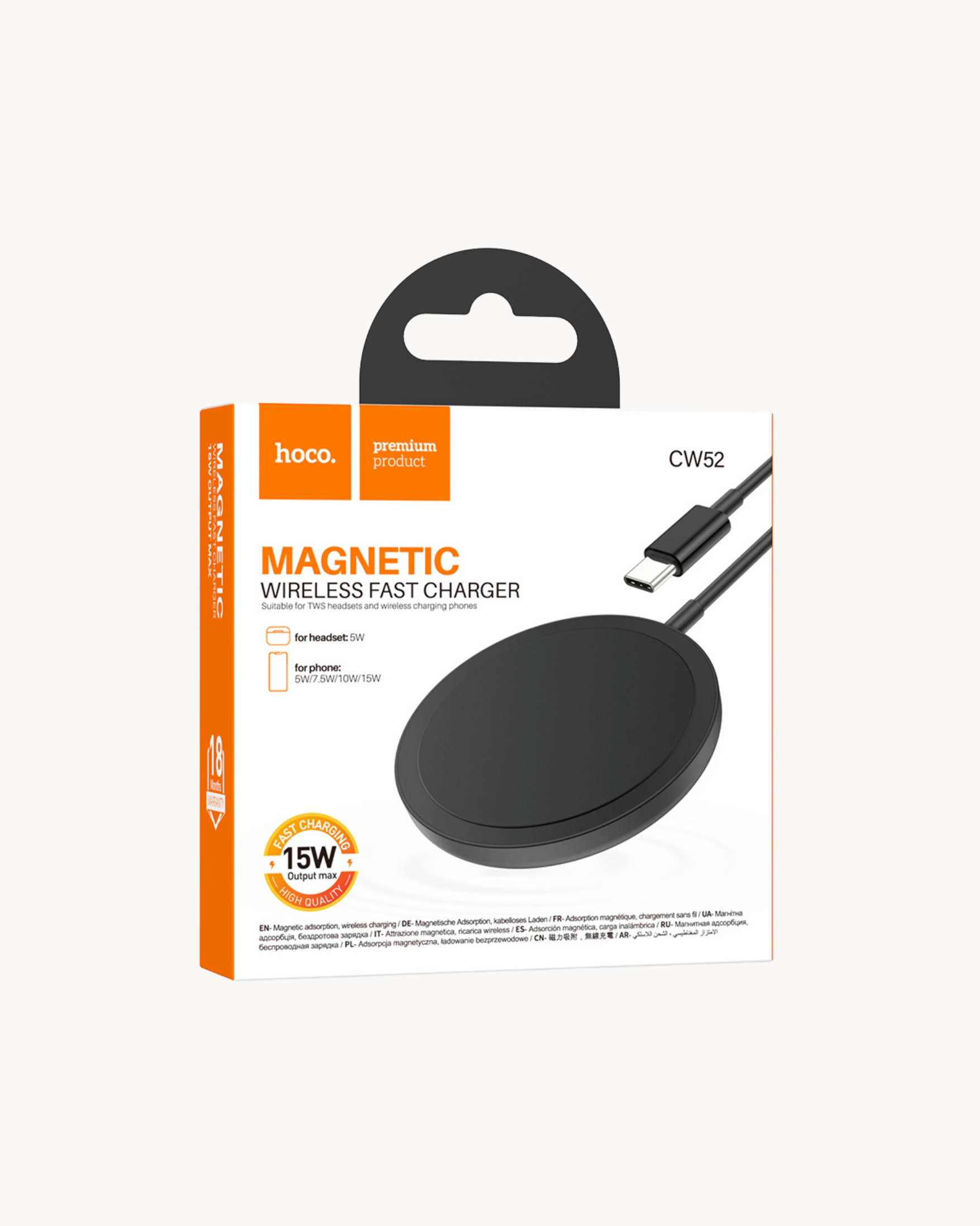 HOCO CW52 MAGNETIC WIRELESS FAST CHARGER