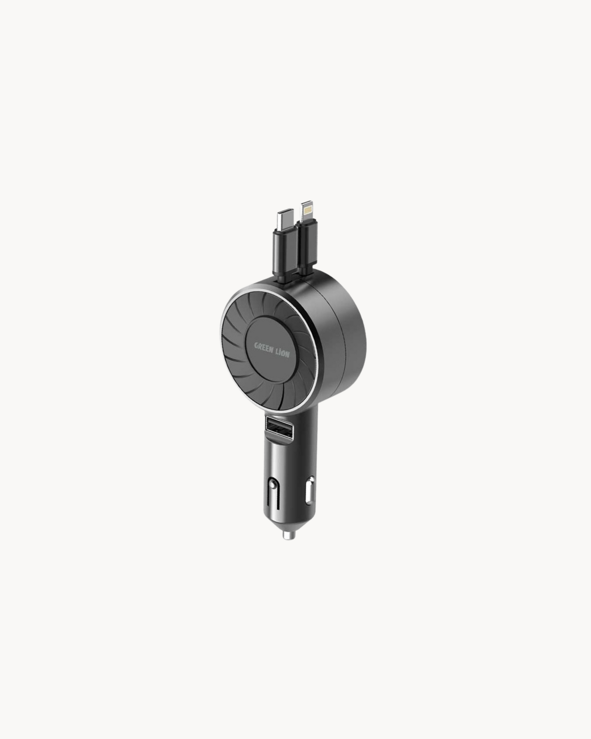 Green Lion Telescopic Car Charger - Black