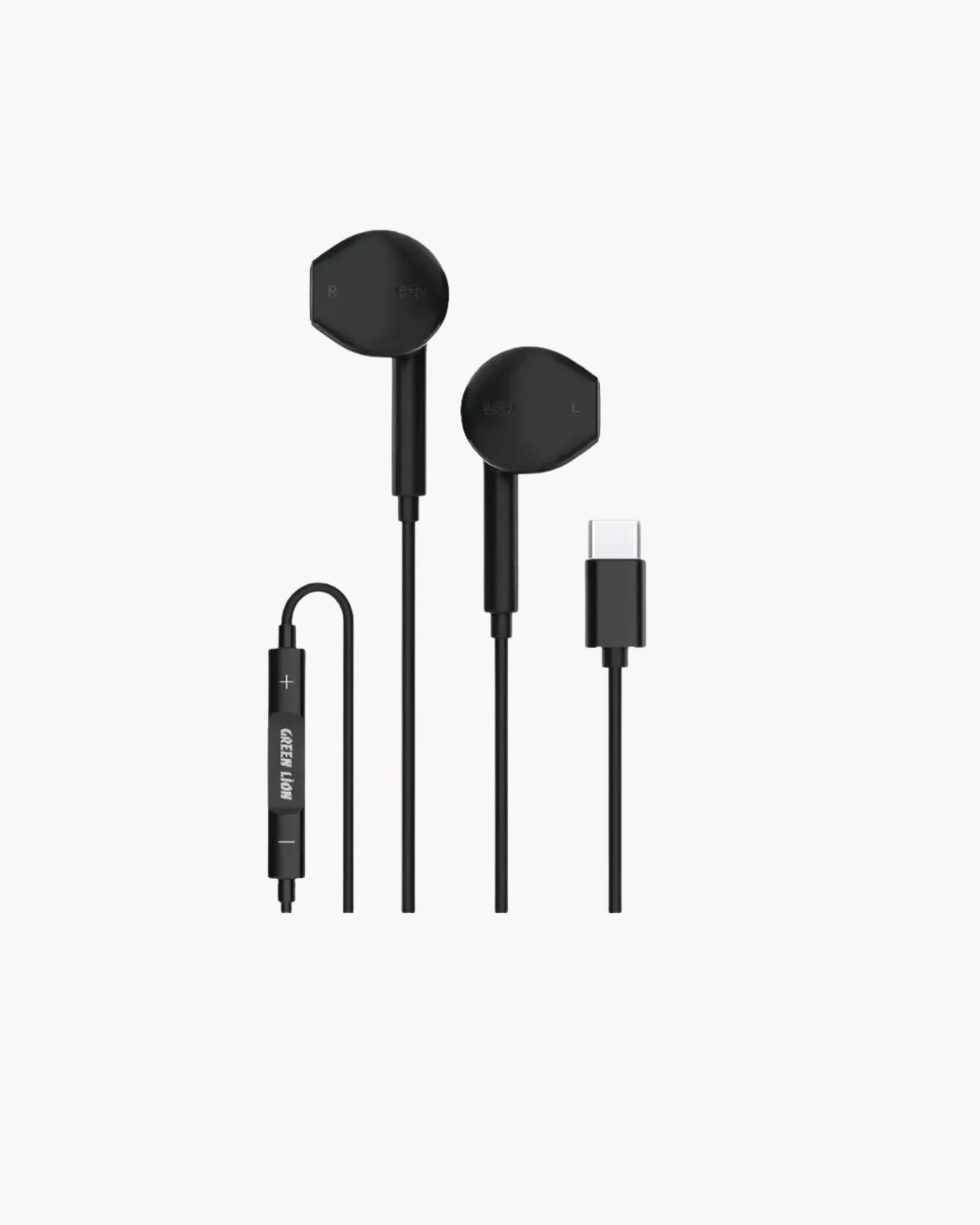 Green Lion Stereo Earphone With Type-C Connector