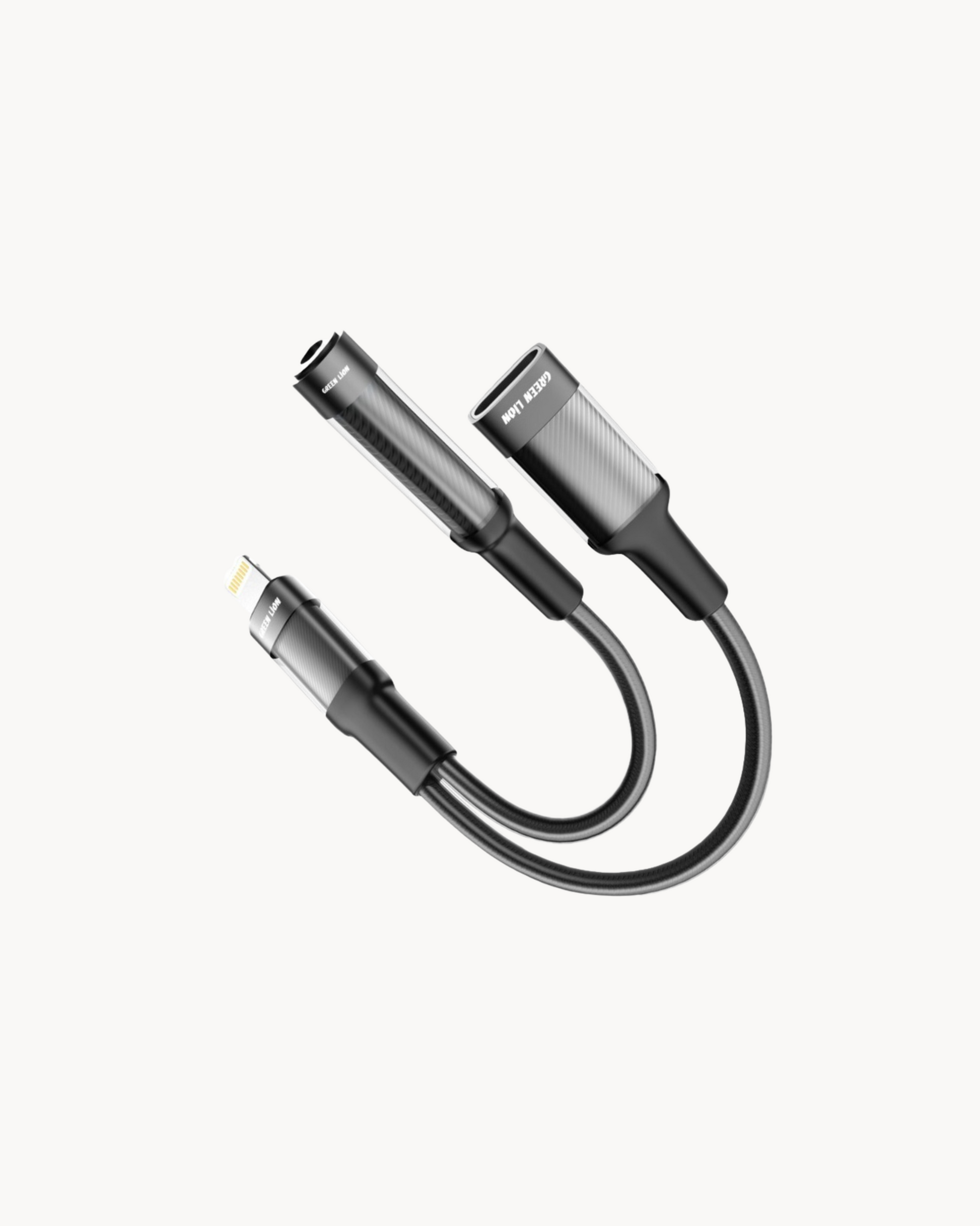 Green Lion Earphone Adapter - Black