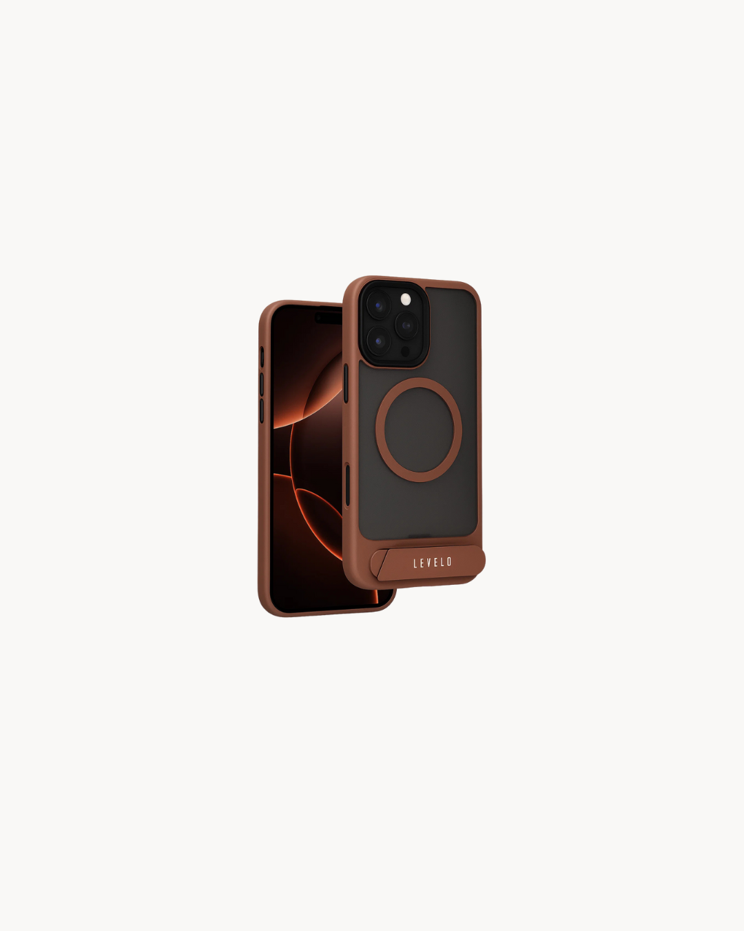 Levelo Matteo Case with Bottom Stand Grip for iPhone 16 Pro Max / 16 Pro