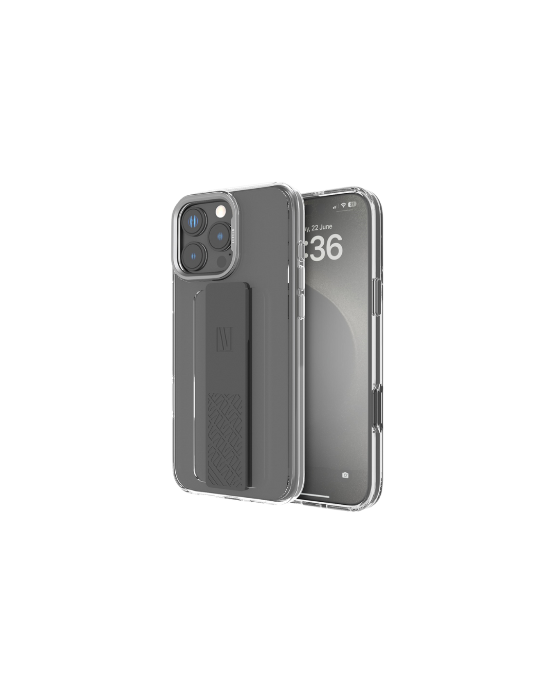 Levelo Graphia IMD Silicone Grip Case For iPhone 16 Pro Max / 16 Pro - Black